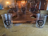 Flight Board with Glasses